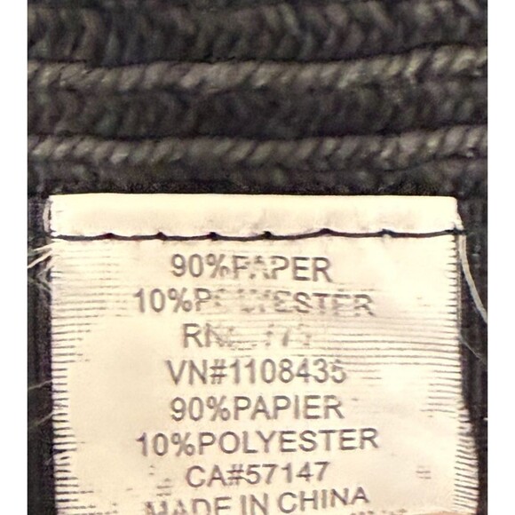 Sun Visor Hat Wide Brim Brown Woven Bow Adjustable Outdoor Shade Travel Packable - Picture 7 of 7